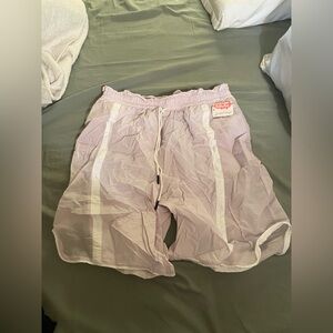 NWT FP Movement by Free People Light Purple Striped Shorts